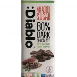 Diablo no added Sugar 80% Dark Chocolate with Stevia (75g)ومناسب ايضا للكيتو دايت