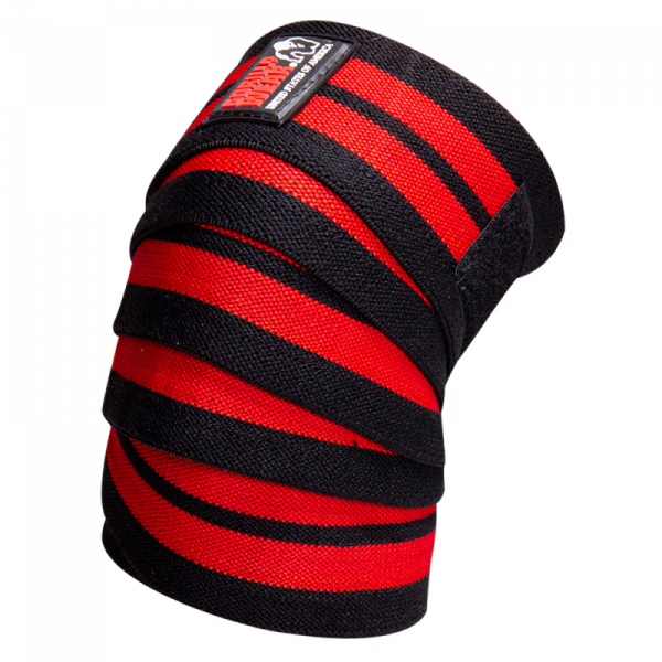 KNEE WRAPS 79INCHES BLACK/RED – Power Punch