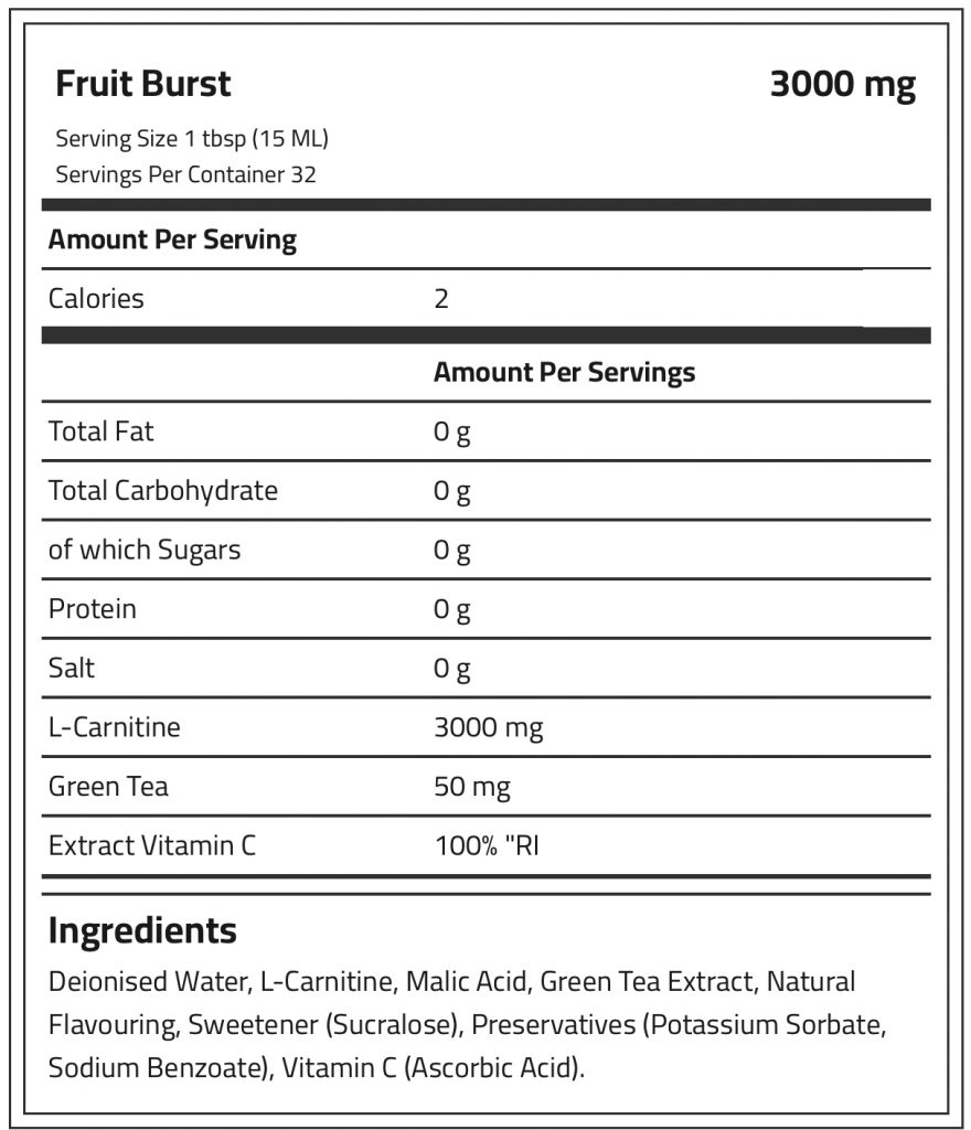 Applied Nutrition L Carnitine 3000(liquid) Power Punch