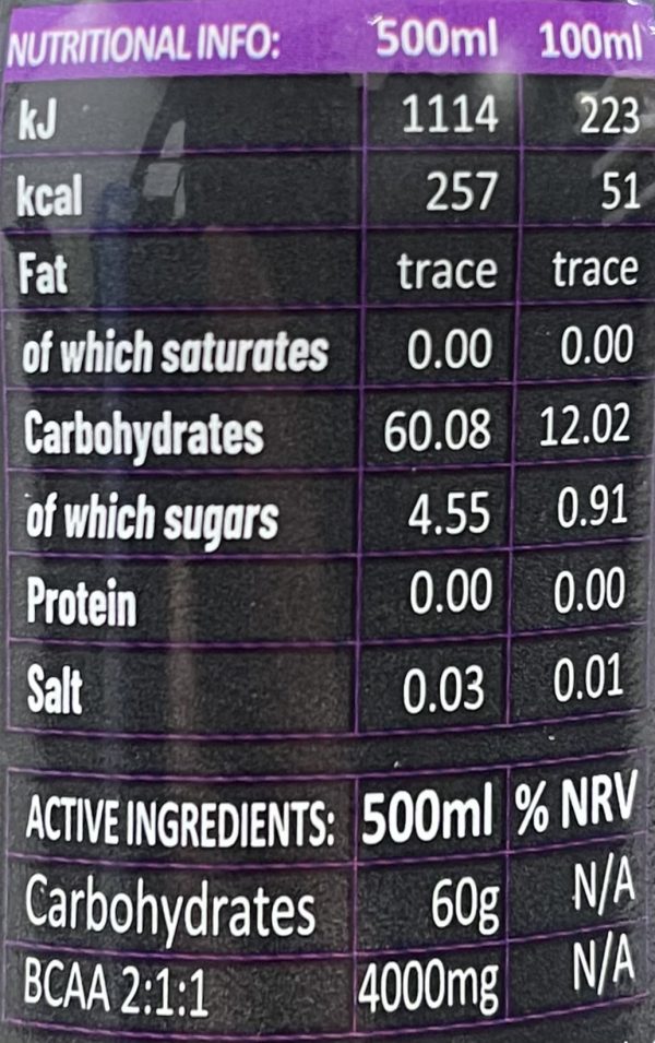 ⁦(a) MAXI CARBS + BCAA 500ML⁩ - الصورة ⁦2⁩